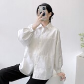 韩版 外套开衫 孕妇偏厚衬衫 上衣春秋时尚 2026春装 孕妇装 宽松大码 款