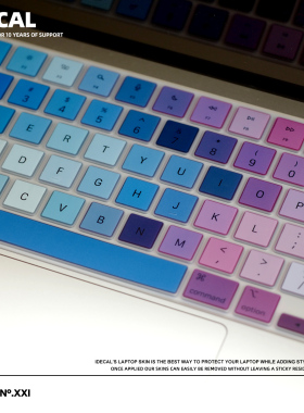 适用于苹果笔记本MacBookpro16寸air13键盘贴膜键盘罩膜简约纯色