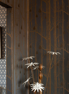 英国Cole&Son墙纸黄 白色黑梨干数背景墙 95/5027 5028 5032 5031