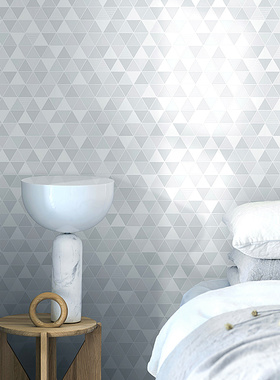 瑞典进口现代轻奢灰白色三角形壁纸背景8809 8810 8811 8812 8833