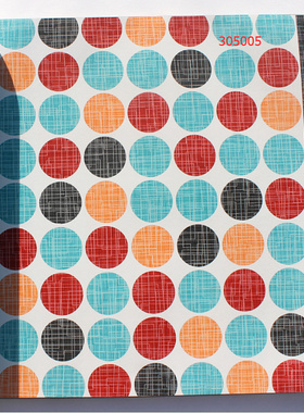 德国进口无纺现代简约圆点彩色墙纸305005 305012 305029 305036