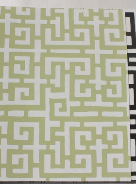 美国进口无纺布新中式格子书房卧室壁纸SY41500 SY41504 SY41505