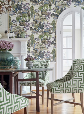 美国进口中国风树木沙发背景墙壁纸T75459 T75460 75461 75462