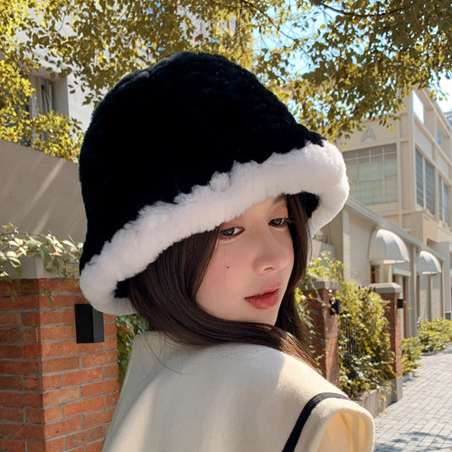 梨宿渔夫帽逛街韩版女秋冬季