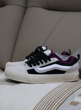 VC体育 VANS KNUSKOOL黑白低帮板鞋创意送鞋舌加厚款VN0007QDWHT