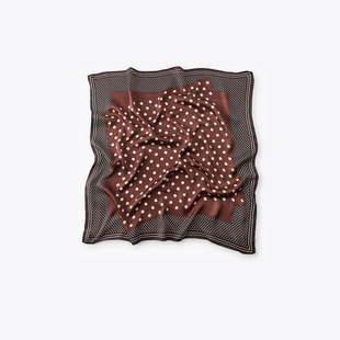 外单真丝棉春夏时尚波点110印花方巾大尺寸丝巾围巾披肩防晒