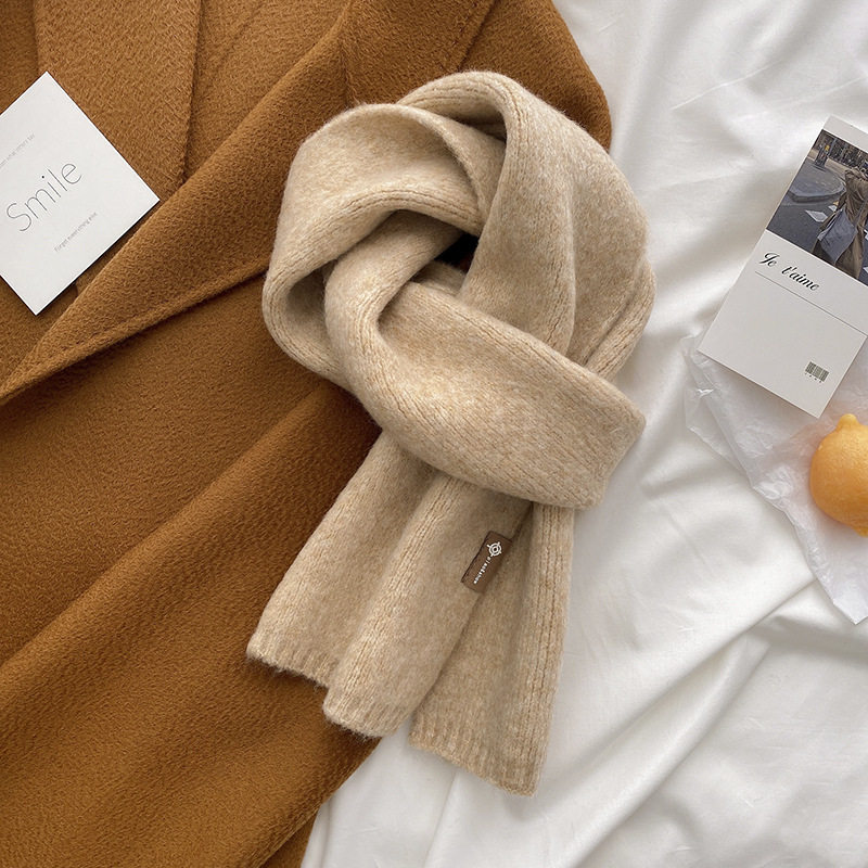 韩版软糯针织围脖女秋冬款