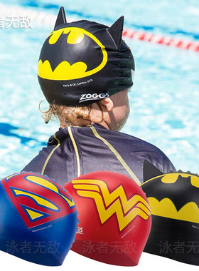 ZOGGS游泳帽青少年专业硅胶超人不勒头防水抗氯舒适男女通用泳帽