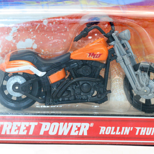 1 18摩托车 Rollin Thunder 复古机车玩具合金仿真摩托车模型
