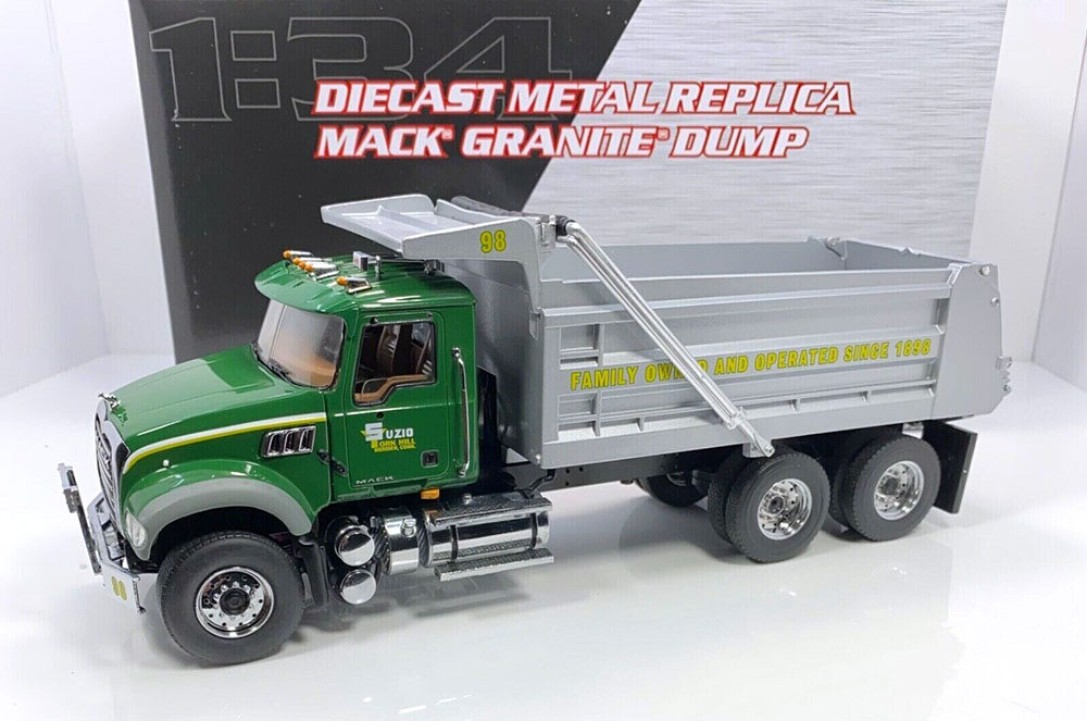 外贸first gear mack 1/34马克卡车矿山岩石自卸车玩具模型摆件