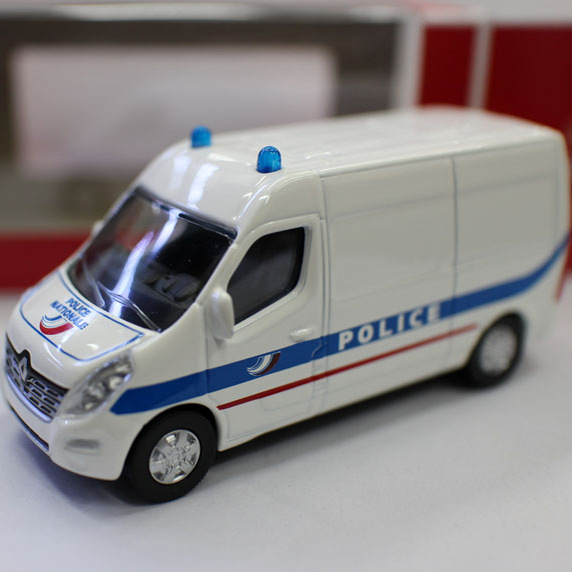 1/64合金车 RENAULTT 雷诺MASTER 警车 救护车模型玩具摆件