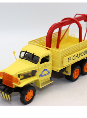 1 43 GMC CCKW 卡车牵引车拖运车老式拖车合金模型摆件