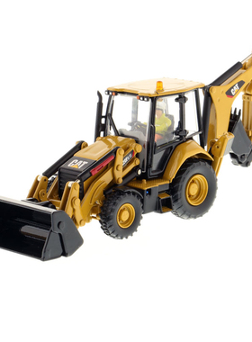 DM CAT工程车1/50 420F2 Backhoe Loader 卡特装载机合金模型摆件