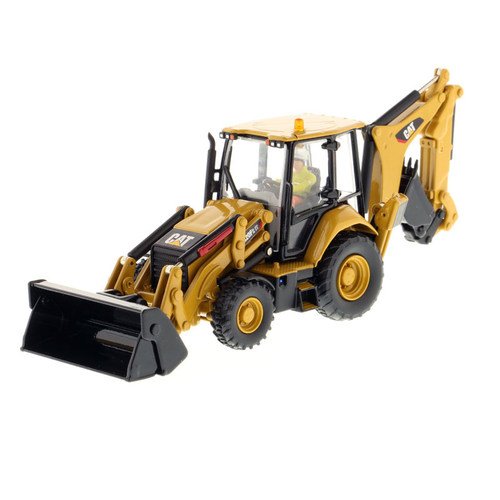 DM CAT工程车1/50 420F2 Backhoe Loader 卡特装载机合金模型摆件