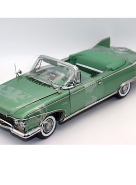 太阳星1 18合金车Plymouth Fury 1960普利茅斯老爷车敞篷汽车模型