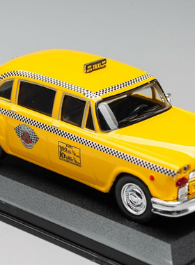 世界的士1/43合金 Checker New York 1980纽约TAXI出租车模型摆件