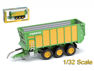 外贸ROS 1/32 Joskin Silo Cargo庄稼汉农机农用货物运输拖斗模型