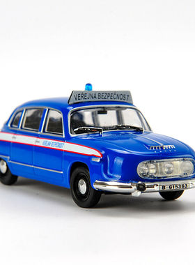 1/43合金车 Tatra 603 太拖拉警车经典复古汽车玩具模型摆件