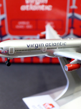 1/400飞机模型VIRGIN英国维珍航空波音客机A340-300合金摆件