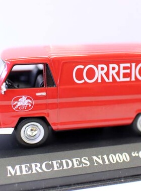 外贸1 43合金车MERCEDES N1000 CTT 奔*驰面包车运输车模型摆件
