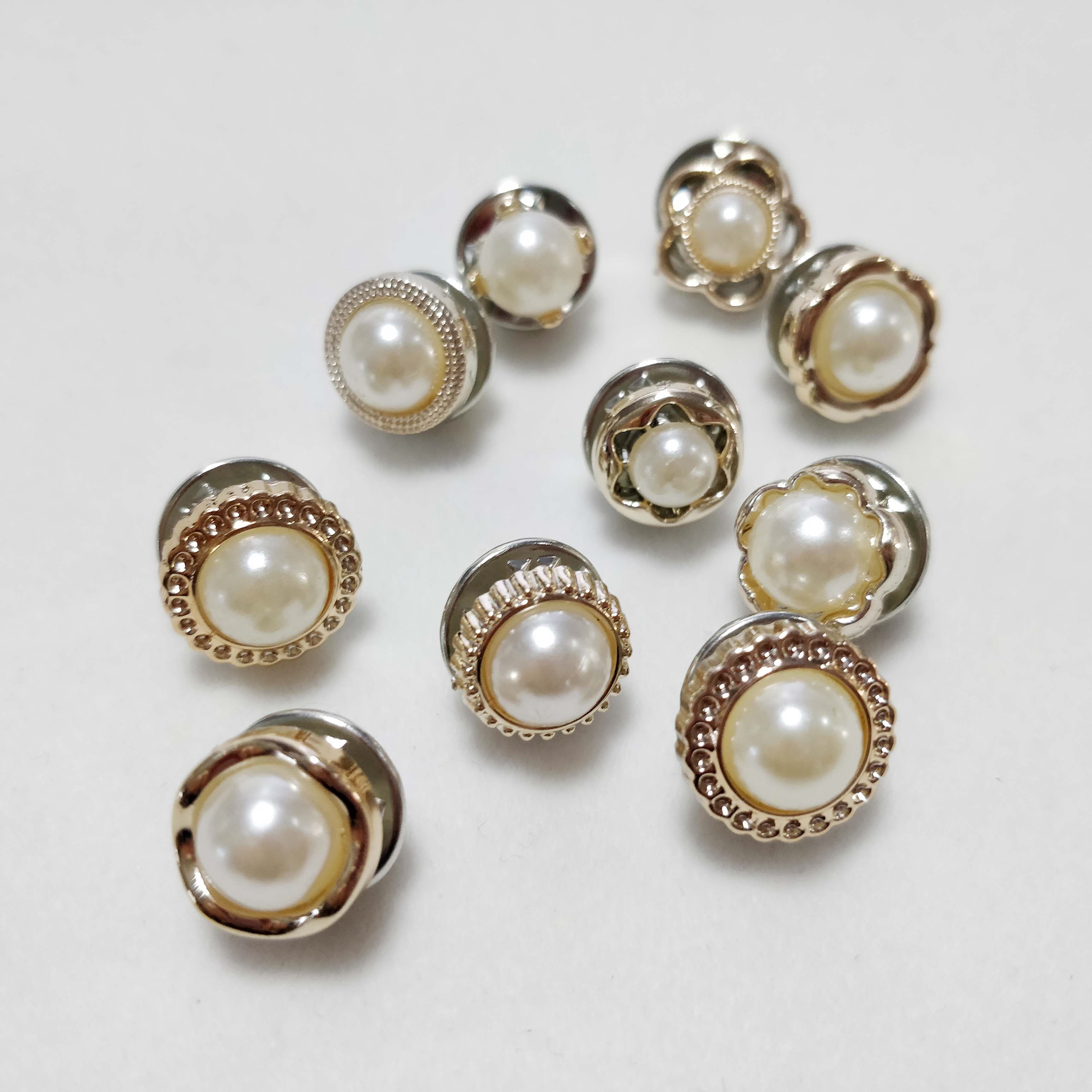 숨겨진 버클 누수 방지 단추 브로치 솔기 없는 셔츠 단추 보이지 않는 탈부착 가능 못 없는 단추 진주 버클 장식 단추