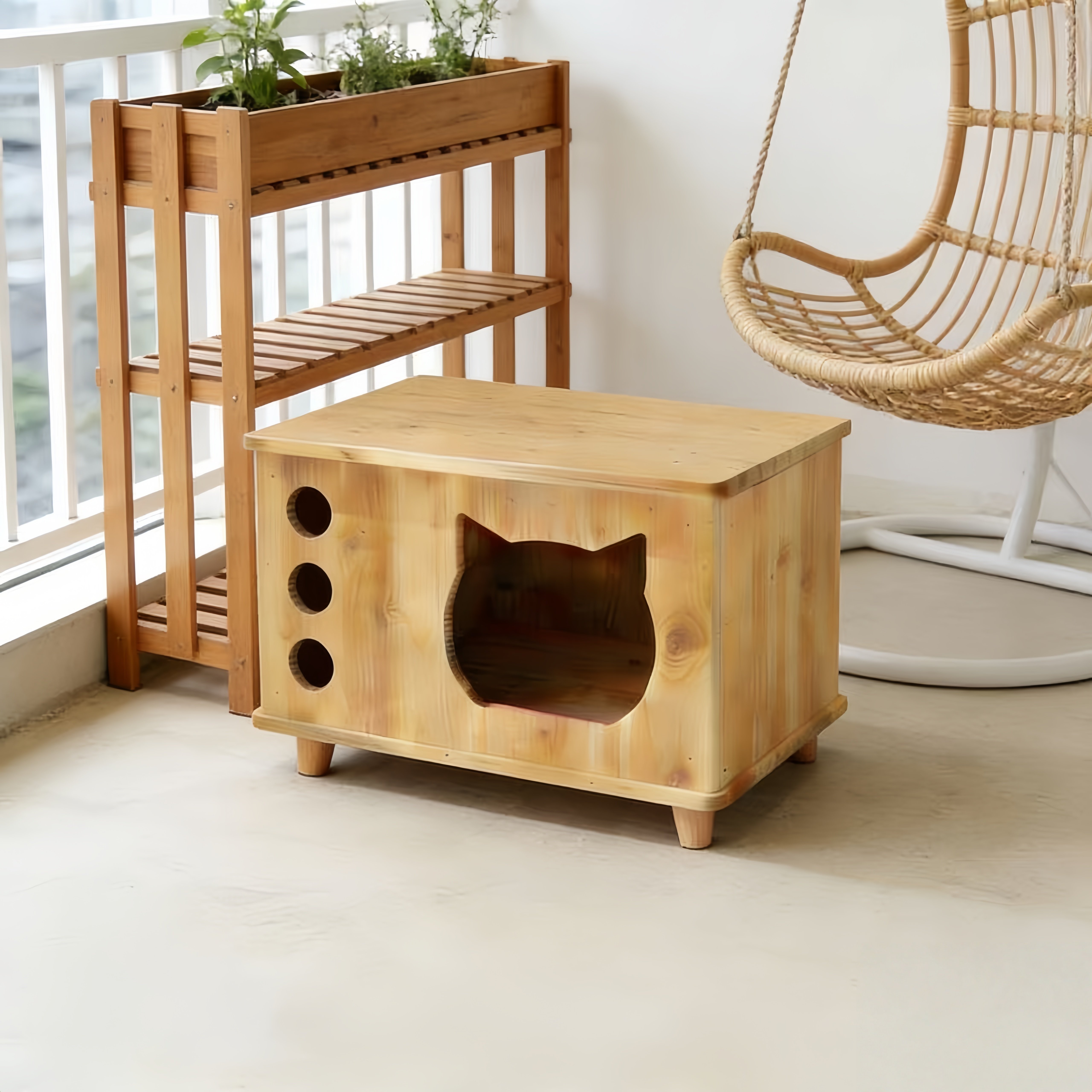 全实木猫窝小型犬狗窝四季通用猫咪别墅小猫木屋兔子窝防潮透气,宠物/宠物食品及用品,猫窝/屋/帐篷/沙发,淘宝优惠券,粉丝福利购,淘宝优惠卷