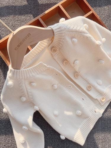 Детская демисезонная осенняя куртка, кардиган, хлопковый свитер для девочек, в западном стиле