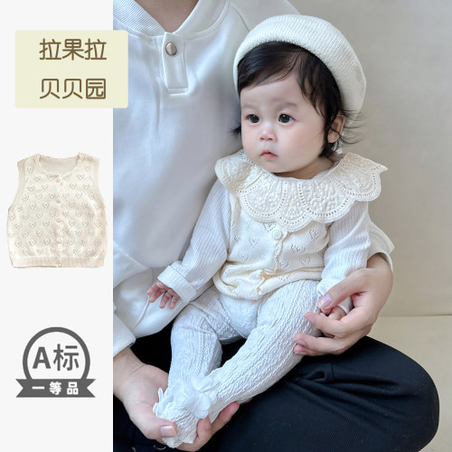 儿童春秋款洋气毛衣外套背心马夹