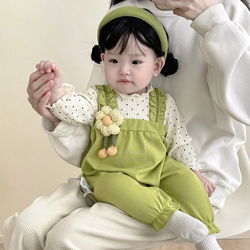 长袖假两件新生儿帅气爬服潮服