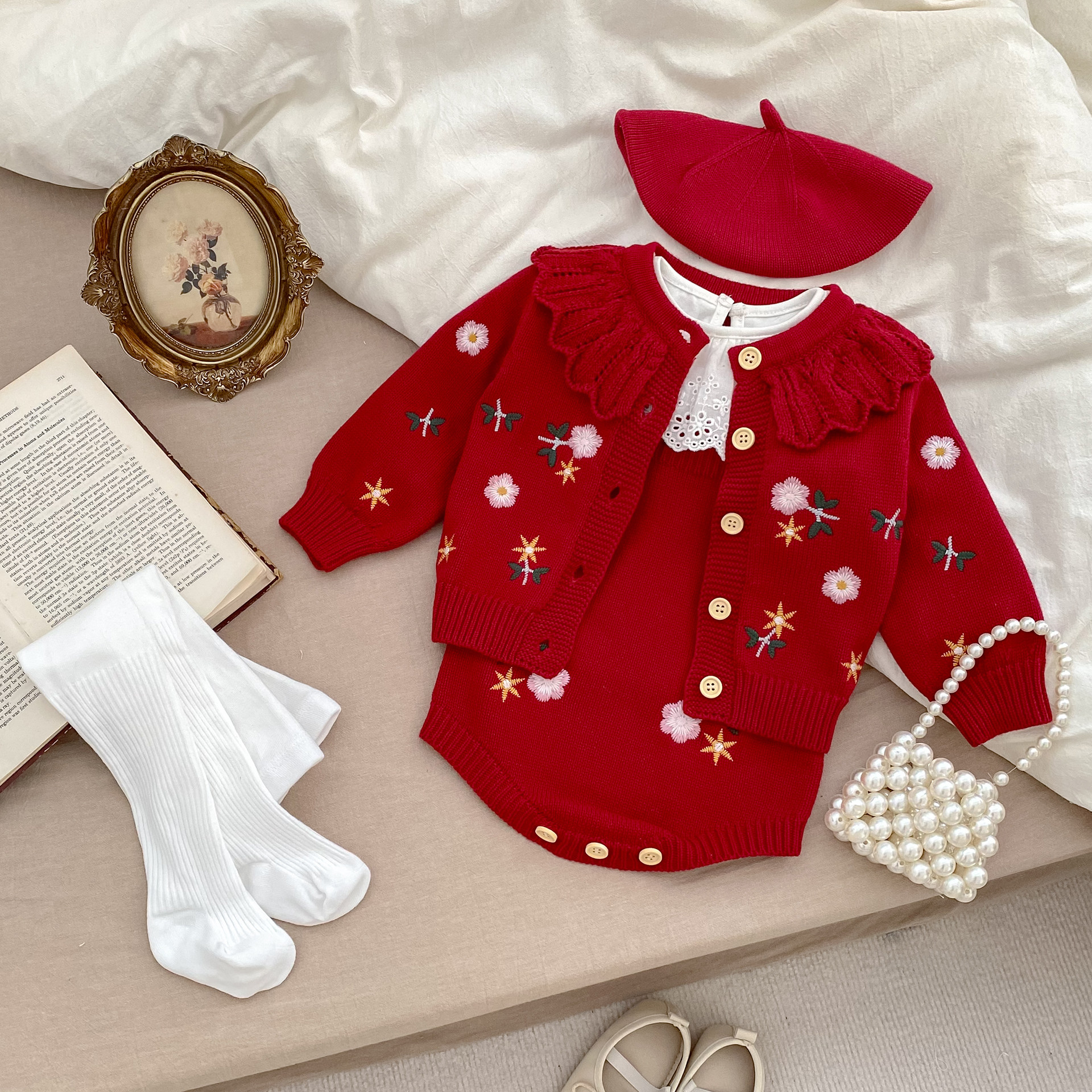 拉果拉贝贝园新款宝宝圣诞新年毛衣针织衫女童外套纯棉背带裤套装,童装/婴儿装/亲子装,套装,淘宝优惠券,粉丝福利购,淘宝优惠卷