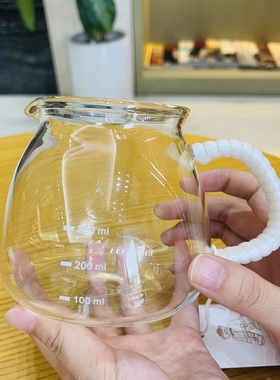 O.RoseLif 编藤玻璃壶公道杯日式茶壶挂耳玻璃咖啡器具耐热