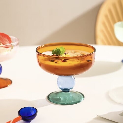 多巴胺高脚碗酸奶甜品碗燕麦碗