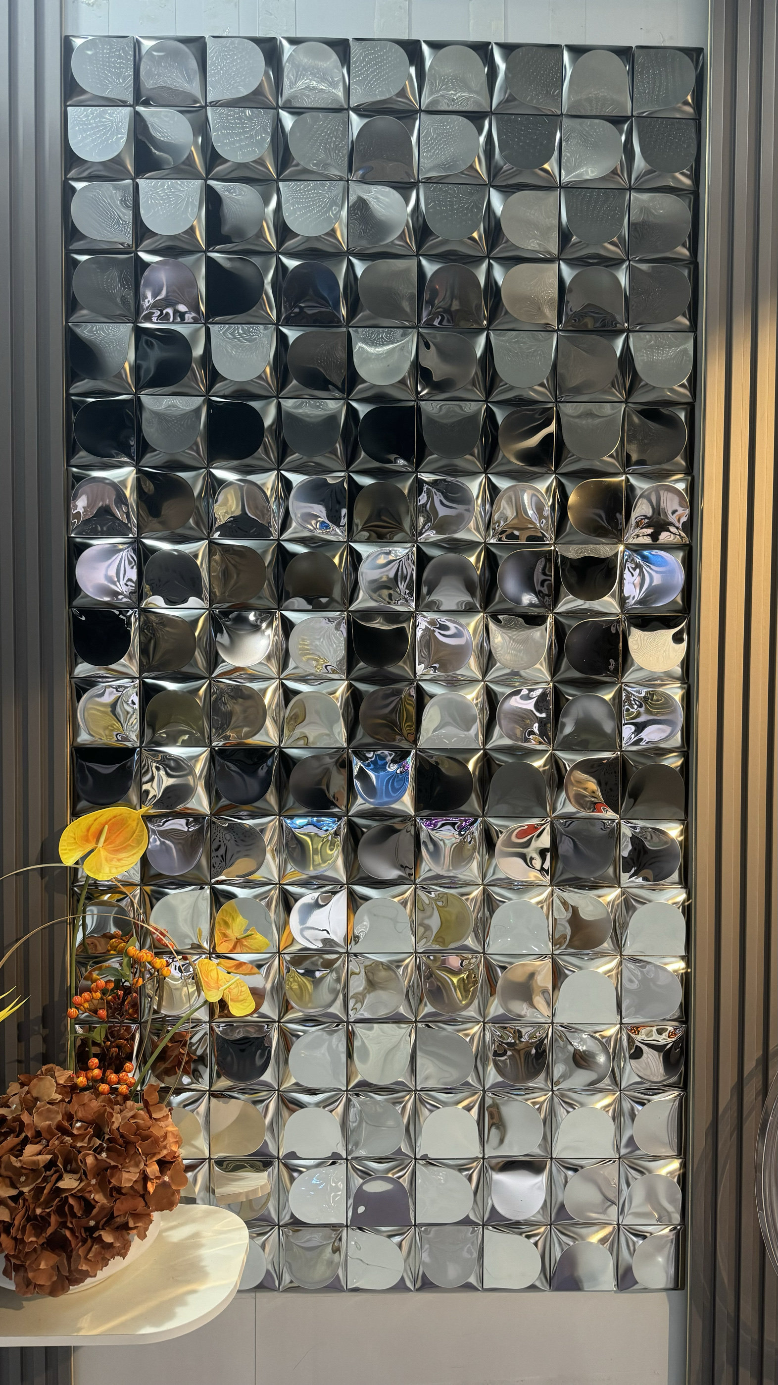 立体金属马赛克背景墙贴 不锈钢亮面 客厅餐厅酒店装饰新材料简约