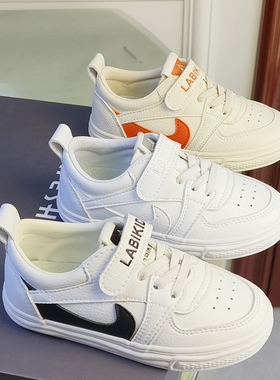 儿童鞋女童校园白色小白鞋男童透气运动板鞋休闲软底2026春季新款