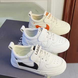 儿童鞋女童校园白色小白鞋男童透气运动板鞋休闲软底2026春季新款