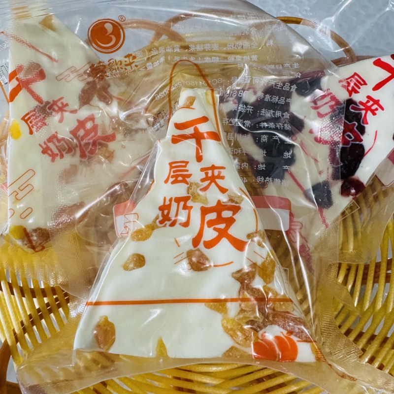 内蒙特产千层夹奶皮子真空包装网红零食水果奶盖粗粮夹心蒙歌来