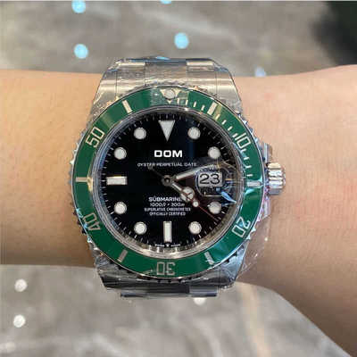 C厂名表潜航者系列黑绿色水鬼手表自动机械男表防水日志商务腕表