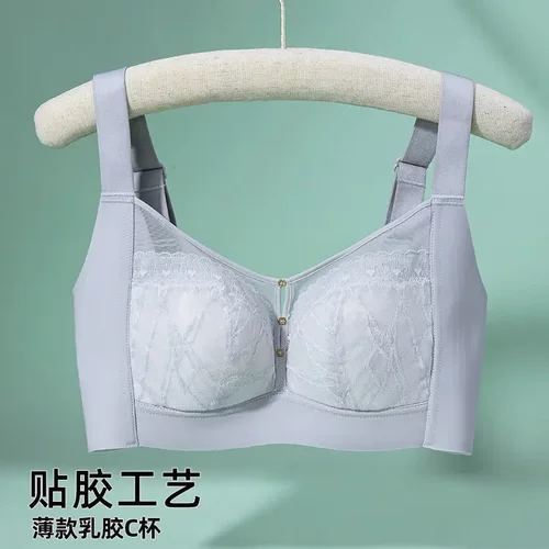 无磁果冻工艺软支撑文胸超薄乳胶大码大杯防走光抹胸内衣女收副乳