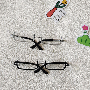 玩具眼镜20cm棉花娃娃下半框圆形娃用镜框玩偶公仔小狗狗猫咪配饰