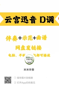 经典流行曲云宫迅音D调伴奏古筝曲谱示范好弹易上手网盘发送链接
