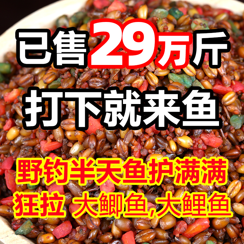 野钓秋冬打窝料酒米五谷杂粮底窝料红虫颗粒鲫鱼鲤鱼饵料谷麦窝料