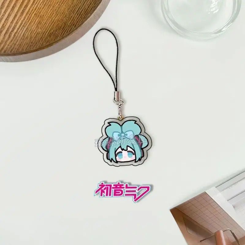 初音未来手机链玉桂葱挂件图片