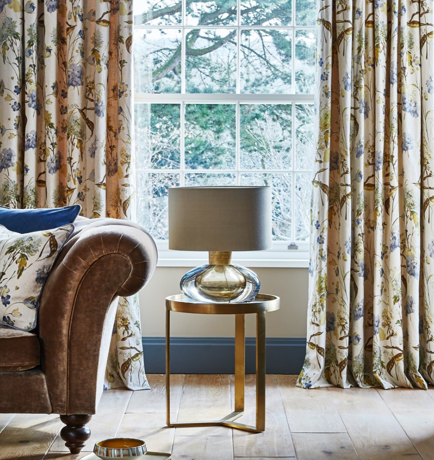 PTChiswick英国原装进口窗帘布艺现代简约轻奢植物花卉落地窗客厅