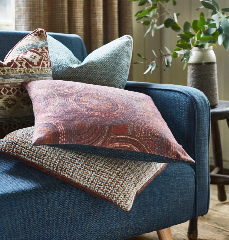 PT Aztec英国进口面料布艺现代轻奢亚麻棉素色客厅 卧室 书房纯色