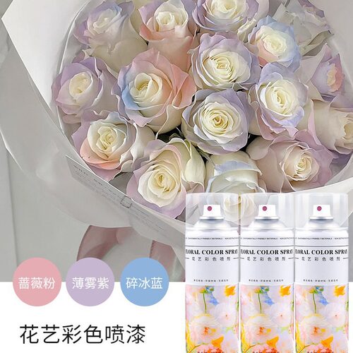 鲜花彩色喷漆花艺锦衣喷色环保