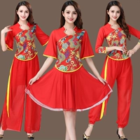 Trang phục múa vuông 2019 mới nở quần phù hợp với mùa xuân và mùa thu sữa lụa quốc gia trang phục múa gió - Khiêu vũ / Thể dục nhịp điệu / Thể dục dụng cụ giày khiêu vũ trẻ em