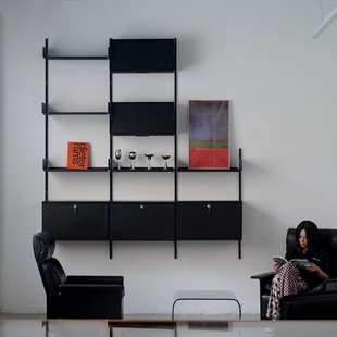 606 coznap 中古｜英国产Dieter Rams设计 黑色 通用货架系统