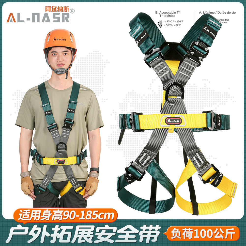 阿尔纳斯五点式安全带成人儿童景区游乐丛林穿越攀爬探险户外拓展