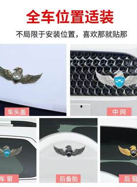 立体车贴前脸配件创意车标