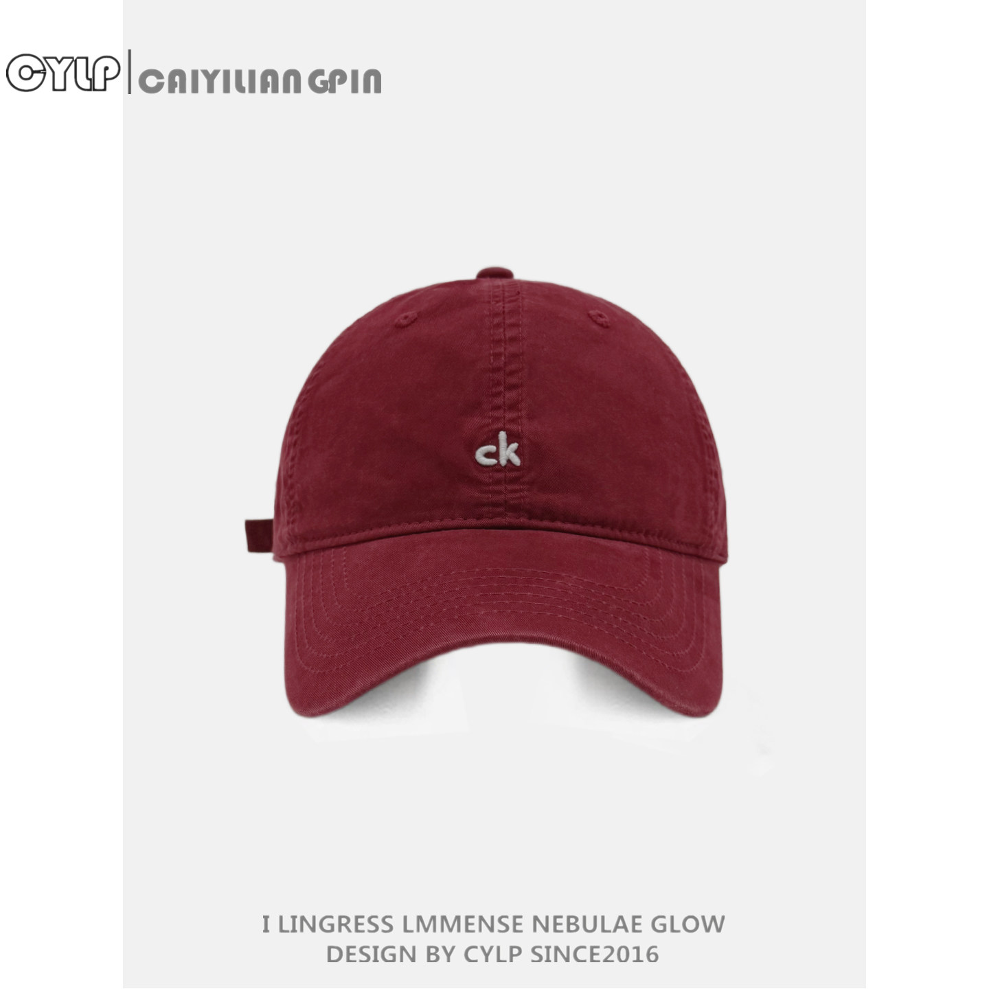 韩版简约CK字母刺绣软顶棒球帽男女春夏休闲百搭遮阳鸭舌帽显脸小